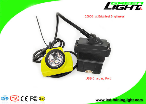 13600 MAh LED 鉱夫の帽子ランプ IP68 は 25000 ルクスの炭鉱夫のヘッドランプを防水します