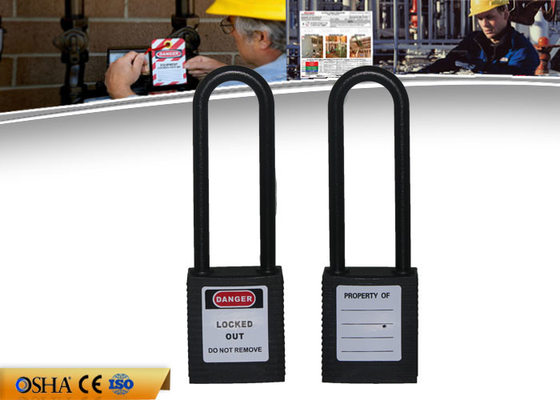 ZC-G31Lの安全閉鎖は非導電ナイロン長い手錠のABSボディに南京錠をかける