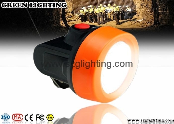 オレンジ6000lux LED鉱山ライト強い明るさLED鉱山のヘッドライト2.8Ah電池
