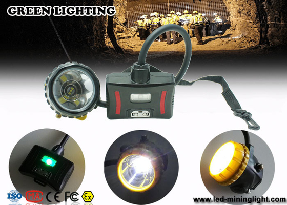 LED 2の警報灯、Superbright 28000luxが付いている充満方法IP68抗夫の帽子ランプ