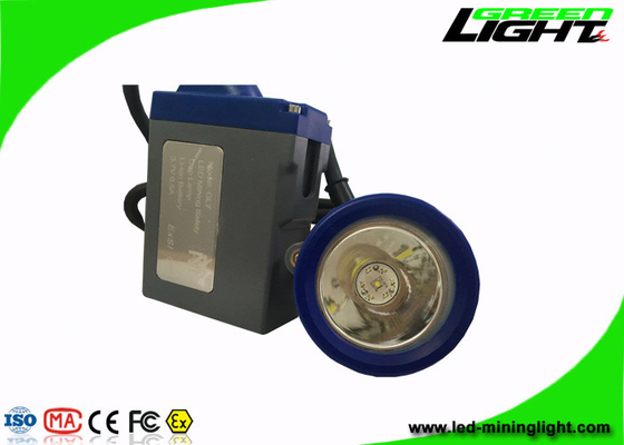 高い安全再充電可能なLEDヘッドライト、青および灰色の貝が付いているLED鉱山ランプ