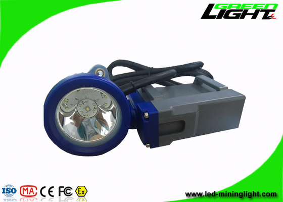 高い安全再充電可能なLEDヘッドライト、青および灰色の貝が付いているLED鉱山ランプ