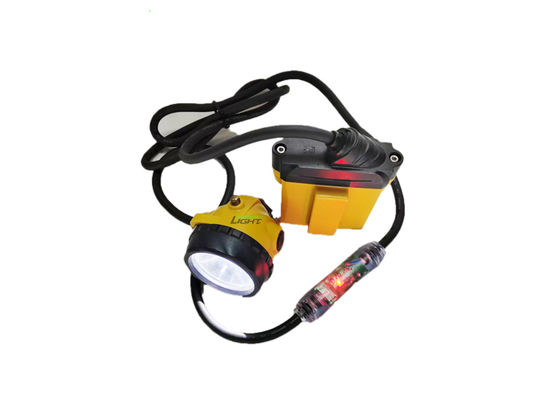 25000ルクス LED鉱山用安全キャップランプ 10.4Ah 充電式 SAMSUNGバッテリー 鉱山用キャップランプ、点滅警告灯付き