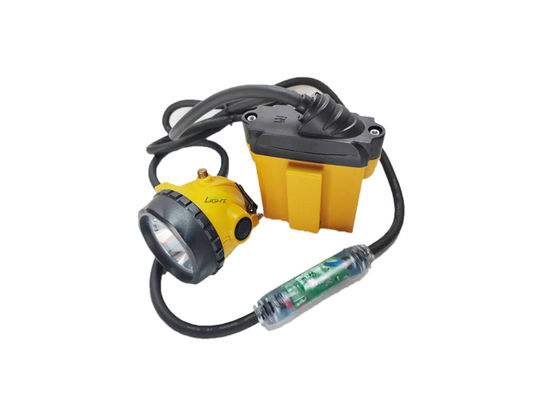 25000ルクス LED鉱山用安全キャップランプ 10.4Ah 充電式 SAMSUNGバッテリー 鉱山用キャップランプ、点滅警告灯付き