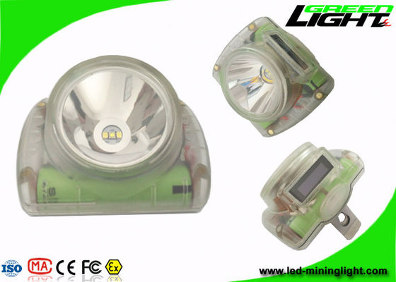 13000lux LEDのコードレス採鉱の帽子ランプIP68はOLEDスクリーンによって満たすUSBを防水する