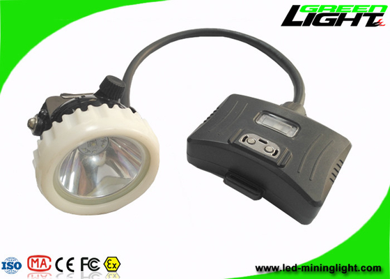 軽い安全再充電可能な地下の帽子ランプ10000lux 5.2Ahを採鉱する黒いLED