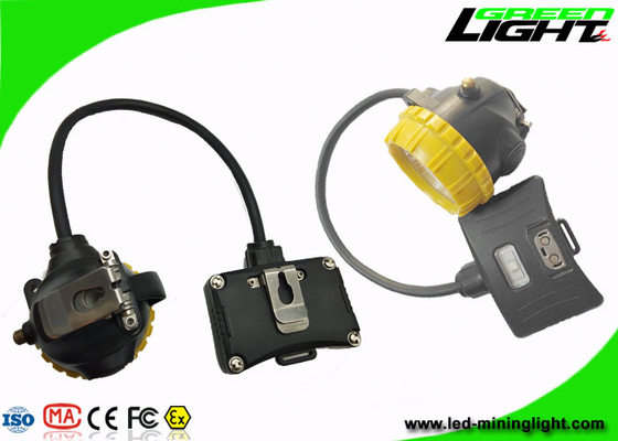 Lighitng 4つのモードの極度の軽い15000lux抗夫の帽子ランプ6.8Ah電池