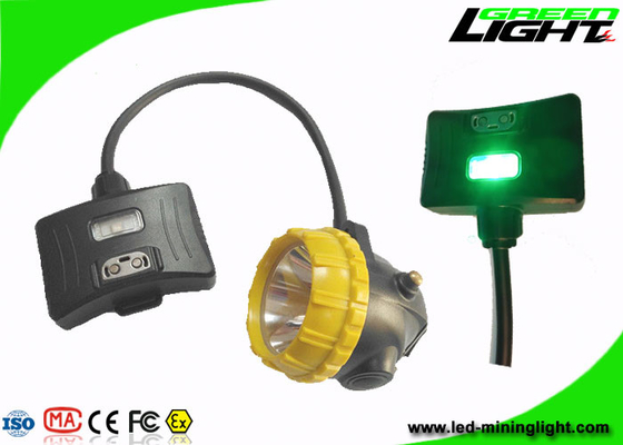 Lighitng 4つのモードの極度の軽い15000lux抗夫の帽子ランプ6.8Ah電池