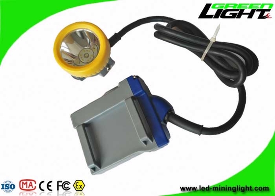 石炭の再充電可能な導かれたヘッドライト15000luxの高いビームは帽子ランプ6.6Ah電池を束ねた