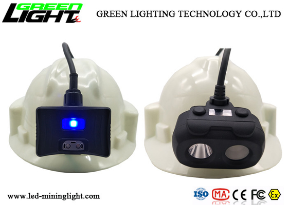 大きいOLEDの表示が付いている二重つくLED抗夫の帽子ランプ10000lux 6.8Ah電池