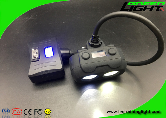 再充電可能なLEDのヘッドライトIP68がクリー語が付いているライトを防水する二重ビームは15000luxを導いた
