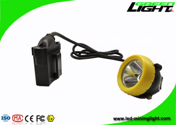 ケイ素 ボタンの帽子が付いている産業つくLED抗夫の帽子ランプ10000lux 7.8Ah電池