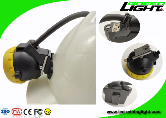 ケイ素 ボタンの帽子が付いている産業つくLED抗夫の帽子ランプ10000lux 7.8Ah電池