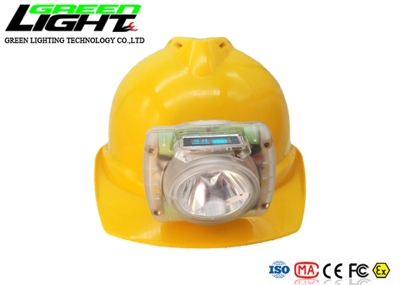 透明な場合15000luxのABS 385LUM LED抗夫の帽子ランプ