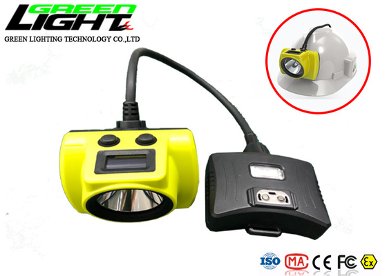 OLEDスクリーン6.8Ah電池18000lux 2.3W LED鉱山の帽子ランプ