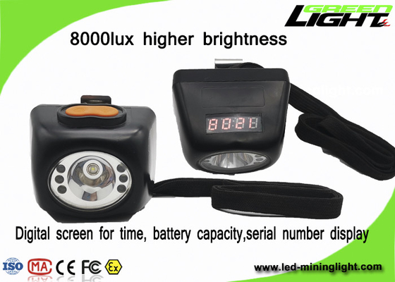 再充電可能な1.3W 4.5Ah 8000luxコードレス抗夫の帽子ライト