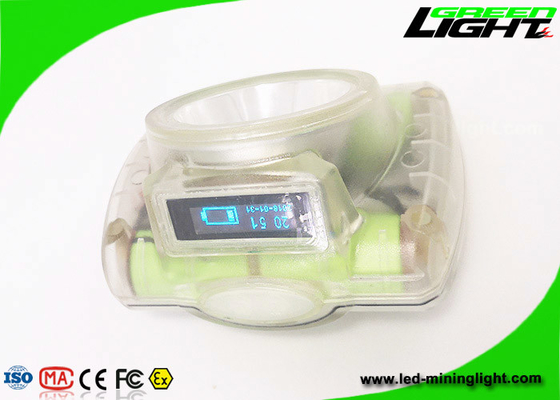 232lum 13000luxのOLEDスクリーンが付いているコードレス ヘルメットの帽子ランプ1.78W