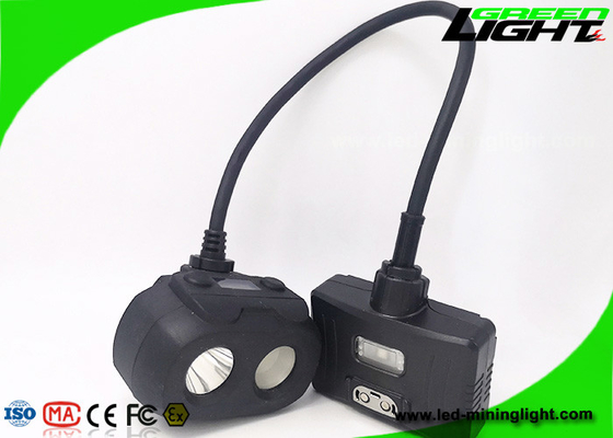 10.4Ahを満たす334lum OLEDスクリーンLED抗夫の帽子ランプの二重ビームUSB